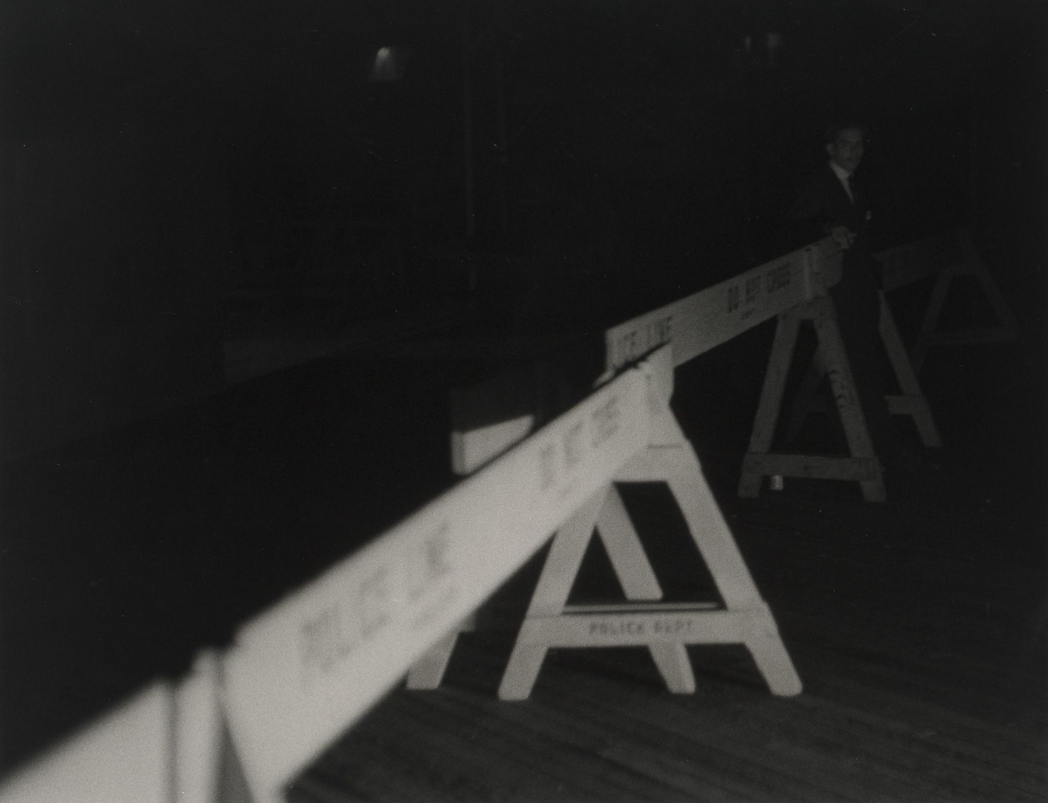 Roy DeCarava, Jackie at the barricade, c. 1956