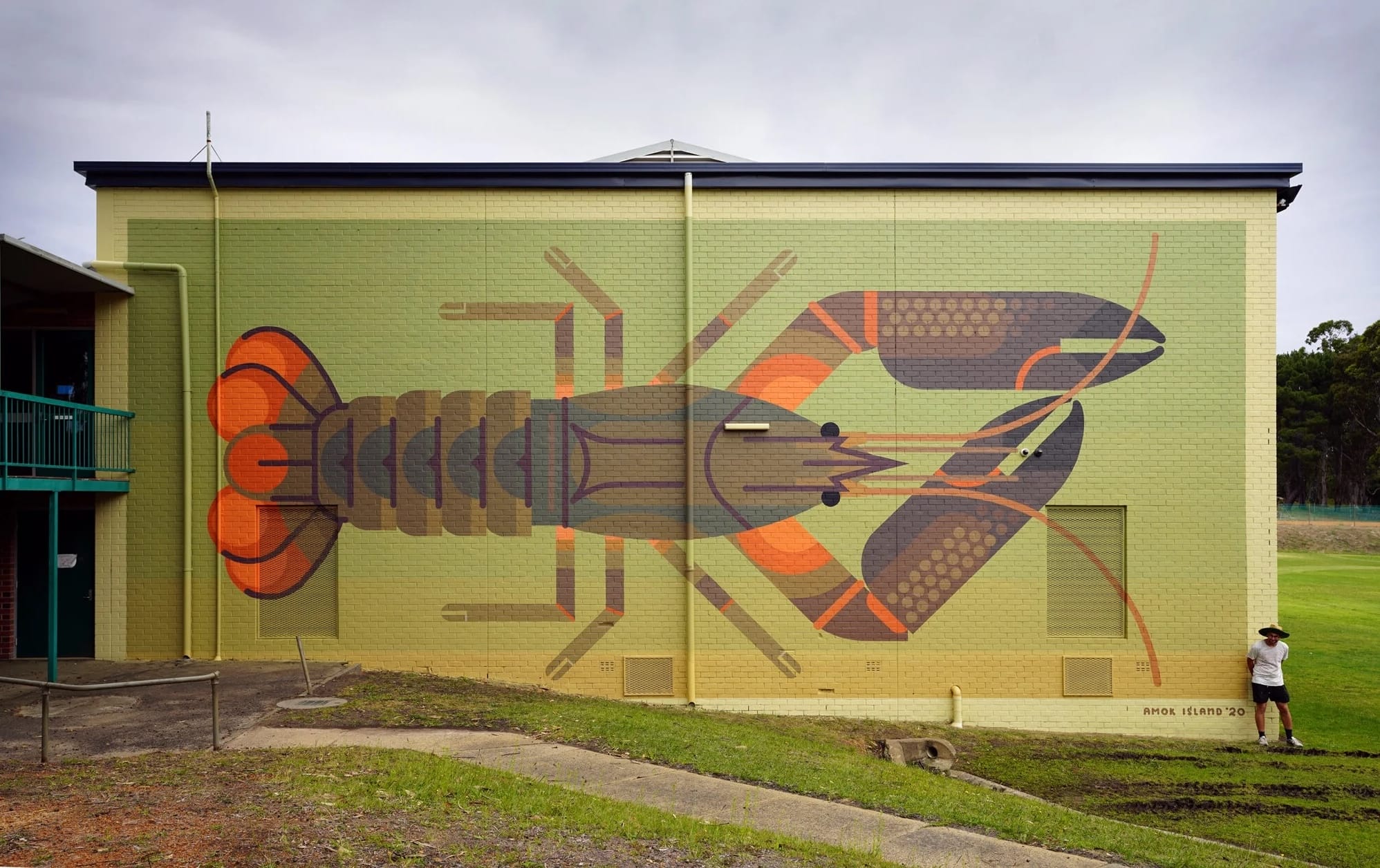 AMOK Island Maps Local Wildlife in Geometric Murals