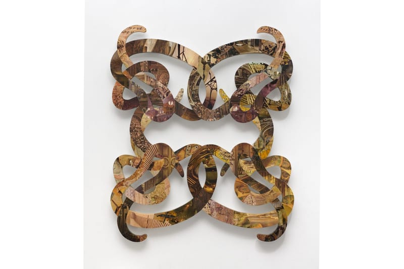 Rochelle Voyles's layered sculptural collage Building vs Erosion