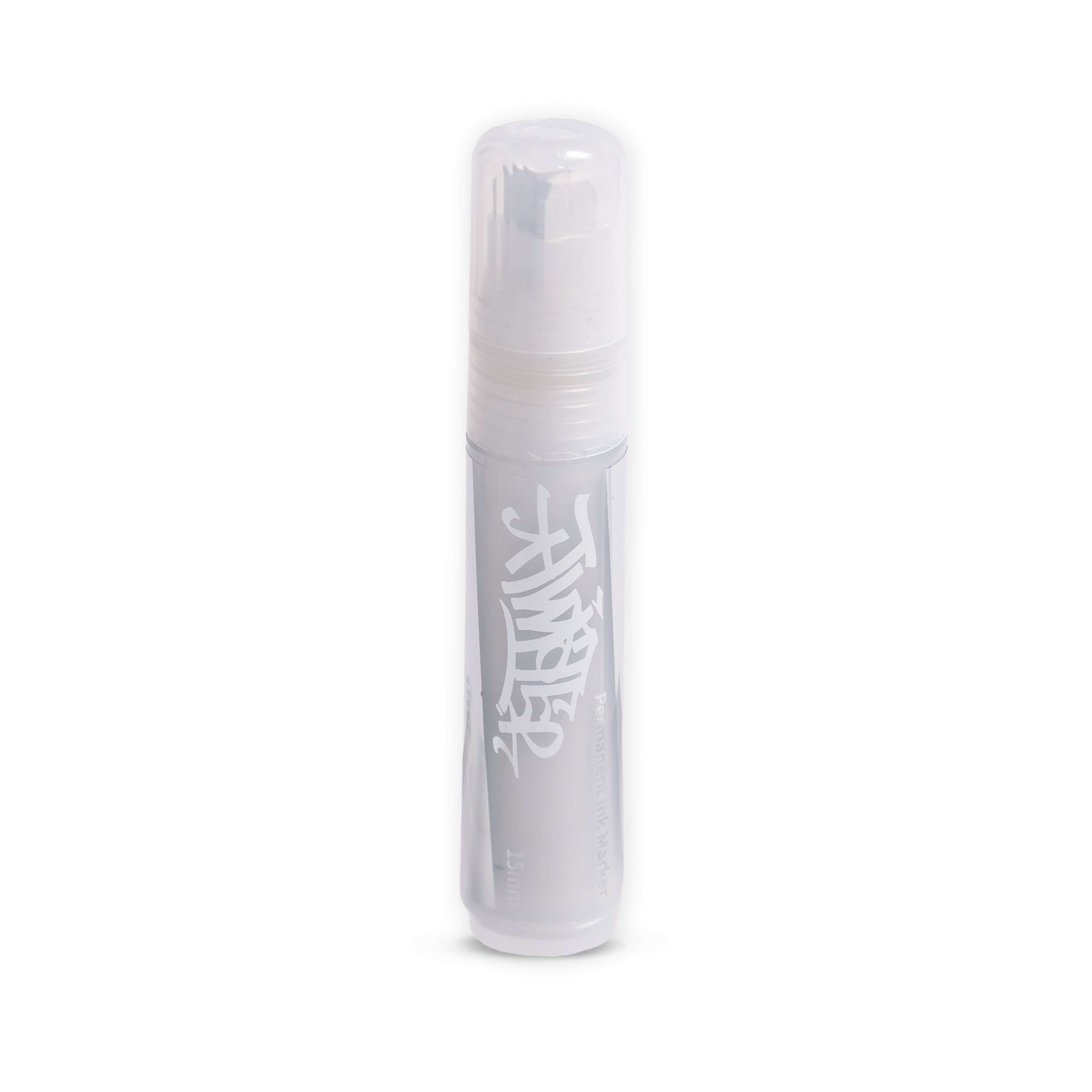 Barry McGee limited-edition white TWIST marker with its cap on